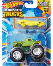 Бъги Hot Wheels Monster Trucks - Midwest madness, с количка -1